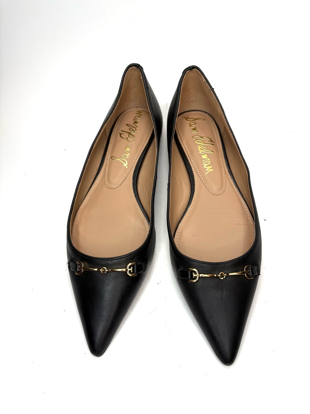 Sam Edelman Black Leather Horse-bit Flats | 9 - Picture 2 of 10